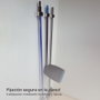 Hantums Sujetaescobas triple acier avec rouleaux en gomme Blanco