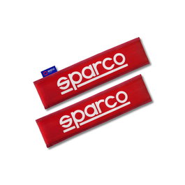 Sparco Almohadilla Spc Cinturon Rojo Cs6 Poliester SPC1209RD Jeu De 2 Almohadillas De Cinturon Design Sportif Avec Logo Sparco