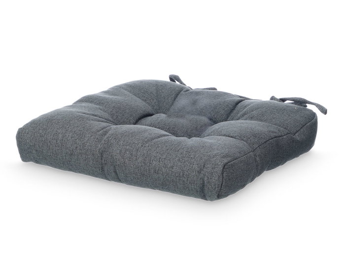 GIFTDECOR Set de 2 coussins de chaise gris foncé 40x40cm