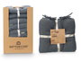 GIFTDECOR Set de 2 coussins de chaise gris foncé 40x40cm