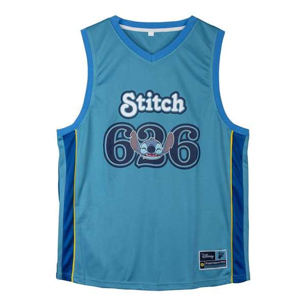 Cerdá T-shirt manches courtes basketball Stitch bleu taille S adulte