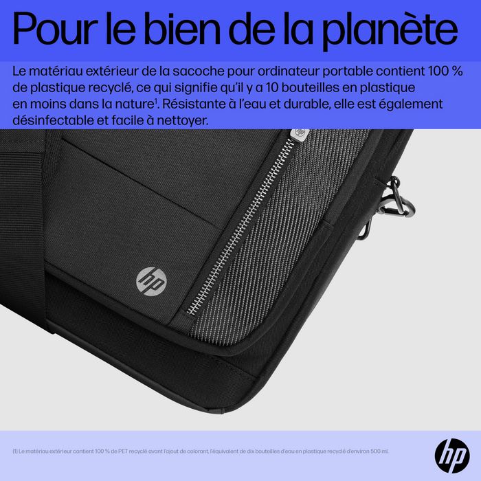 HP Renew Executive - Sacoche pour ordinateur portable 16" avec port USB-C, matériau recyclé, résistante à l'eau et compartiment verrouillable