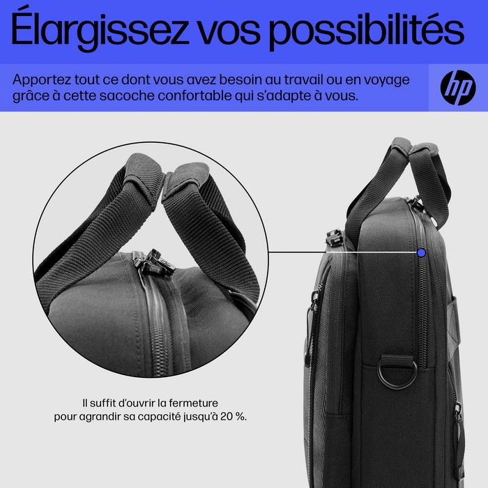 HP Renew Executive - Sacoche pour ordinateur portable 16" avec port USB-C, matériau recyclé, résistante à l'eau et compartiment verrouillable