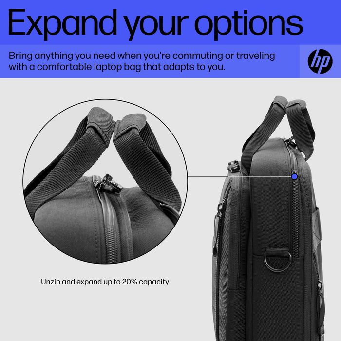 HP Renew Executive - Sacoche pour ordinateur portable 16" avec port USB-C, matériau recyclé, résistante à l'eau et compartiment verrouillable