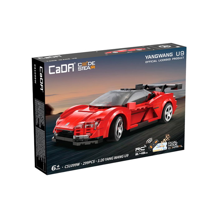 Cada Yangwang U9 - Maquette de voiture interactive à construire - Échelle 1:20 - 299 pièces - Contrôle via application et télécommande - Jouet pour adultes et enfants +6 ans