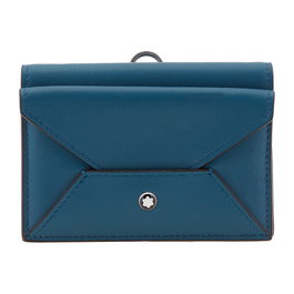 Montblanc MB131258 Porte-cartes en cuir turquoise