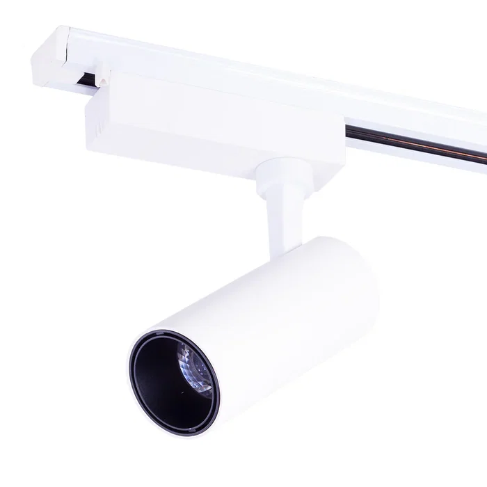 Lumiastra Spot LED pour rail monophasé 20W 1880Lm CRI85 2700K 40000h IP25 Blanc - Réf. LUM-ATB060012-W-WW Lumiastra Spot LED pour rail monophasé 20W 1880Lm CRI85 2700K 40000h IP25 Blanc - Réf. LUM-ATB060012-W-WW