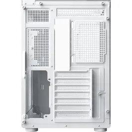 Xigmatek Aqua Compact Arctic Blanc - Boîtier PC Cube avec 4 Ventilateurs A-RGB 120mm, Panneaux en Verre Trempé, Format ATX, Ports USB 3.0 et HD Audio