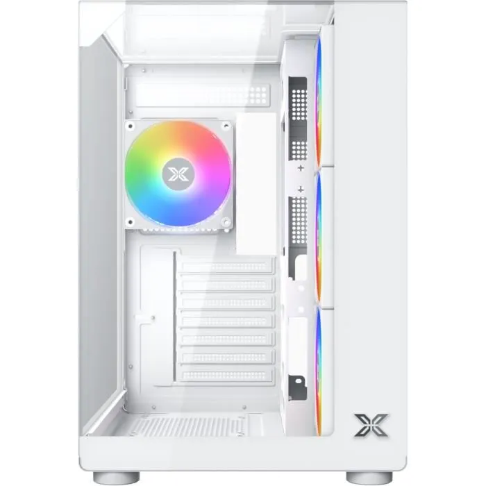 Xigmatek Aqua Compact Arctic Blanc - Boîtier PC Cube avec 4 Ventilateurs A-RGB 120mm, Panneaux en Verre Trempé, Format ATX, Ports USB 3.0 et HD Audio Xigmatek Aqua Compact Arctic Blanc - Boîtier PC Cube avec 4 Ventilateurs A-RGB 120mm, Panneaux en Verre Trempé, Format ATX, Ports USB 3.0 et HD Audio