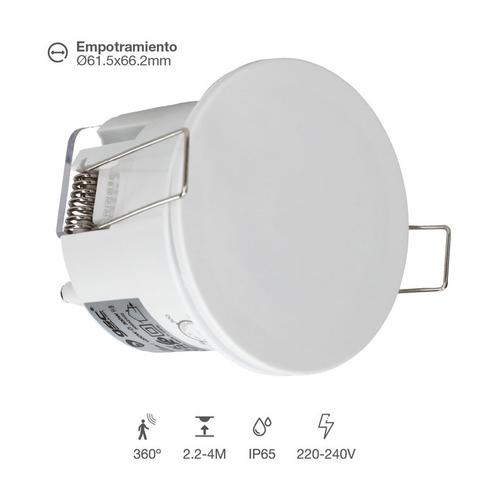 GSC Evolution James Détecteur de présence encastré au plafond Blanc