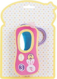 Creaciones Llopis - Téléphone jouet sonore en forme de lapin 24 cm - Jouet d'éveil en polyester pour enfants à partir de 3 ans