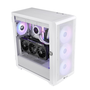 Thermaltake CA-1Y6-00M6WN-00 Boîtier PC S250 TG ARGB - Blanc avec panneau latéral en verre trempé