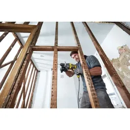 Stanley Fatmax Perceuse à Percution Filaire FMEH850K-QS 850W, Mandrin Métal 13mm, 2 Vitesses (1100/3200 tr/min), Pour Béton