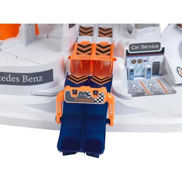 KLEIN 3809 Garage Mega Universe Mercedes-Benz - Ascenseur, Loop, Catapulte, Tunnel, 5 Voitures - Jouet Enfant 3 Ans