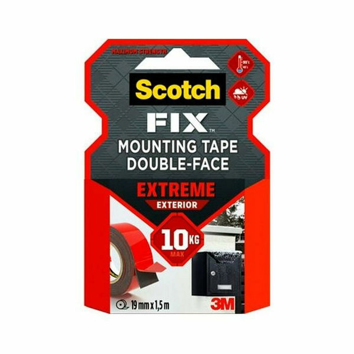 Ruban adhésif double face Scotch 19 mm x 1,5 m Noir Rouge Gris Ruban adhésif double face Scotch 19 mm x 1,5 m Noir Rouge Gris