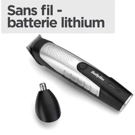 BaByliss Tondeuse Barbe Lithium Power P1358E Waterproof avec lames acier inoxydable