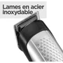 Babyliss P1358E Tondeuse Barbe Lithium Power Lame Acier Inoxydable Waterproof avec 14 Hauteurs de Coupe et Sabots