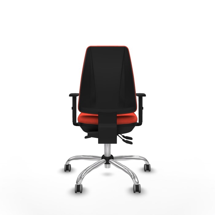 PIQUERAS Y CRESPO Chaise Elche Asynchrone Tissu Orange foncé Structure chromée PIQUERAS Y CRESPO Chaise Elche Asynchrone Tissu Orange foncé Structure chromée