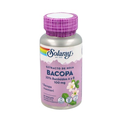 SOLARAY Bacopa 100 mg, 60 capsules végétales