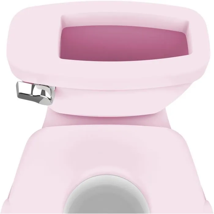 Ingenuity Mini Toilette fille, pot d'apprentissage avec chasse d'eau musicale, réducteur inclus et couvercle amovible