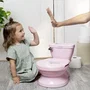 Ingenuity Mini Toilette fille, pot d'apprentissage avec chasse d'eau musicale, réducteur inclus et couvercle amovible