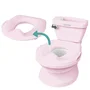 Ingenuity Mini Toilette fille, pot d'apprentissage avec chasse d'eau musicale, réducteur inclus et couvercle amovible