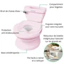 Ingenuity Mini Toilette fille, pot d'apprentissage avec chasse d'eau musicale, réducteur inclus et couvercle amovible