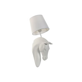 Applique Home ESPRIT Blanc 50 W Moderne Cheval Finition vieillie 220 V 18 x 21,5 x 50,5 cm