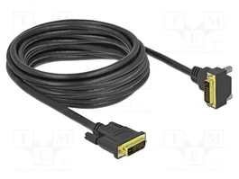 DELOCK Câble DVI-D (24+1) Dual Link 5m avec connecteurs 90°