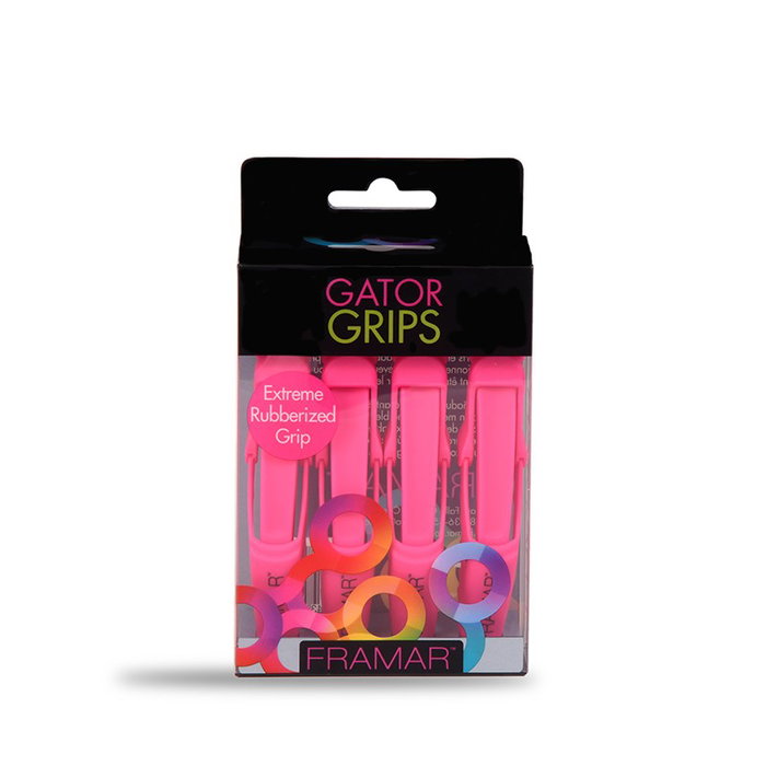 Framar Pinces en Gomme Rose pour Cheveux, 4 Unités