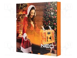 NEO TOOLS Jeu d'outils calendrier de l'Avent 1/4 de douille
