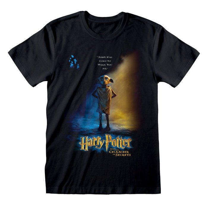 Harry Potter T-shirt à manches courtes Dobby Poster Noir Unisexe XXL Harry Potter T-shirt à manches courtes Dobby Poster Noir Unisexe XXL