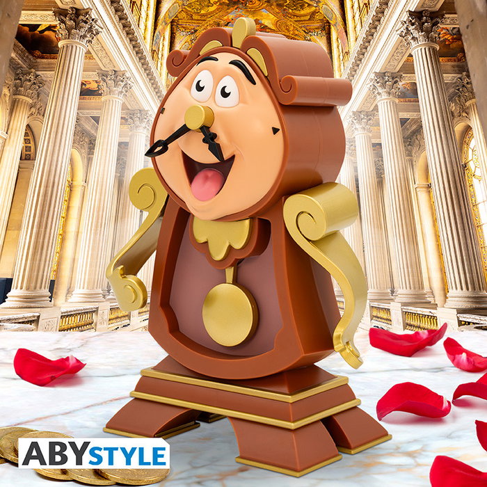 Abystyle Tirelire Figurine Disney La Belle et la Bête Cogsworth porcelaine