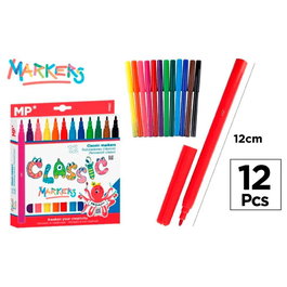 MP Rotuladores clásicos de colores, 12 uds, blister
