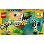 Lego Creator 3-en-1 31173 Animaux Sauvages : Set de Construction Toucan Tropical, Papillon ou Poisson - 225 Pièces - Jeu Créatif pour Enfants de 7 Ans et Plus