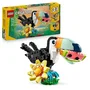 Lego Creator 3-en-1 31173 Animaux Sauvages : Set de Construction Toucan Tropical, Papillon ou Poisson - 225 Pièces - Jeu Créatif pour Enfants de 7 Ans et Plus