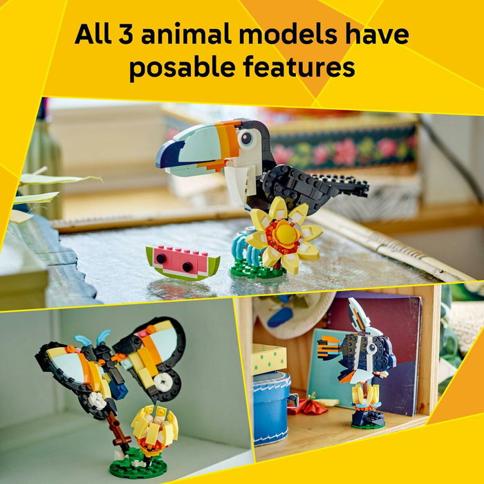 LEGO Creator 3-en-1 Animaux Sauvages : le Toucan Tropical