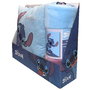 Disney - Set de Couverture Polaire + Coussin Stitch - Manta 100x140cm - Coussin 35x35cm