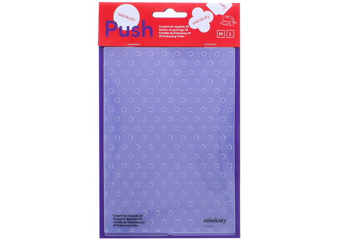 Misskuty Carpeta de repujado 2D PUSH Lunares 12,7x17,8cm Misskuty Carpeta de repujado 2D PUSH Lunares 12,7x17,8cm