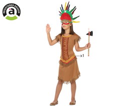 Atosa Déguisement Indienne Enfant - Marron, 10-12 ans