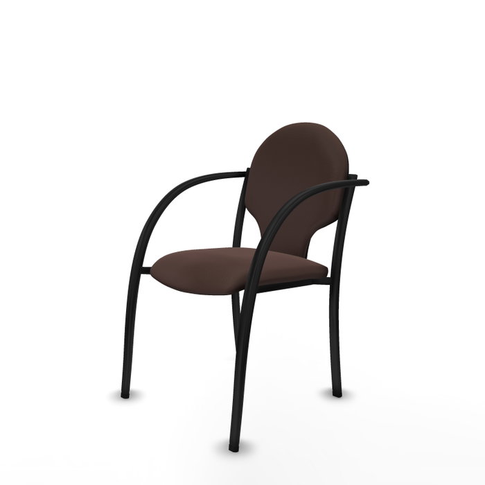 Piqueras Y Crespo Chaise Hellín Marron foncé avec bras fixes