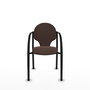 Piqueras Y Crespo Chaise Hellín Marron foncé avec bras fixes