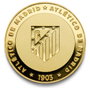 MOCILAB - Monnaie commémorative dorée de l'Atlético de Madrid avec relief - Pièce de collection dans capsule acrylique