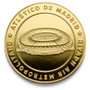 MOCILAB - Monnaie commémorative dorée de l'Atlético de Madrid avec relief - Pièce de collection dans capsule acrylique