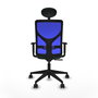 Piqueras y Crespo Chaise de Bureau Motilla avec Appui-tête et Mécanisme Synchrone, Vert Bouteille et Bleu