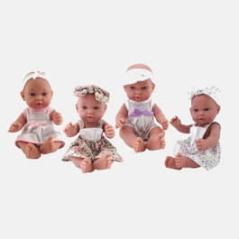 TACHAN Poupée bébé 26cm en présentoir (6 modèles assortis)