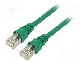TELEGÄRTNER Cordon de raccordement F/UTP Cat 5 RJ45, 3m, Vert
