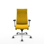 Piqueras Y Crespo Albacete Fauteuil de Bureau Jaune avec Mécanisme Synchrone et Base en Aluminium