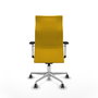 Piqueras Y Crespo Albacete Fauteuil de Bureau Jaune avec Mécanisme Synchrone et Base en Aluminium