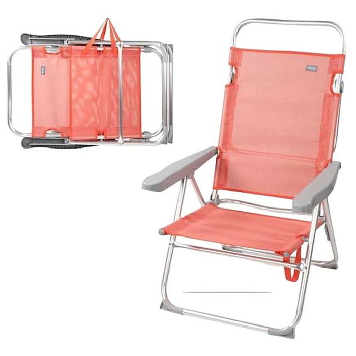 Chaise de Plage Aktive Rose 48 x 57 x 99 cm Multiposition Chaise de Plage Aktive Rose 48 x 57 x 99 cm Multiposition